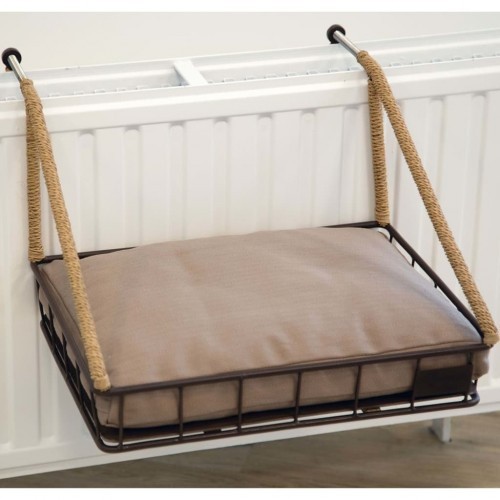 Cama de radiador marrom para gatos