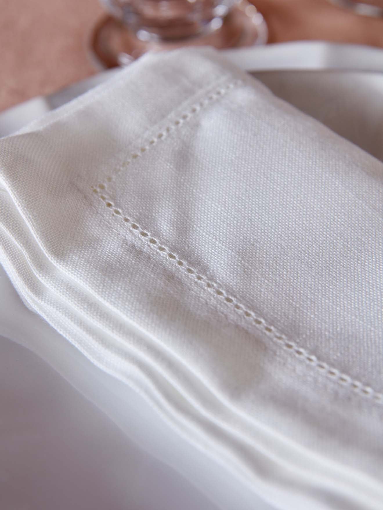 Serviette de table en coton/lin par lot de 4