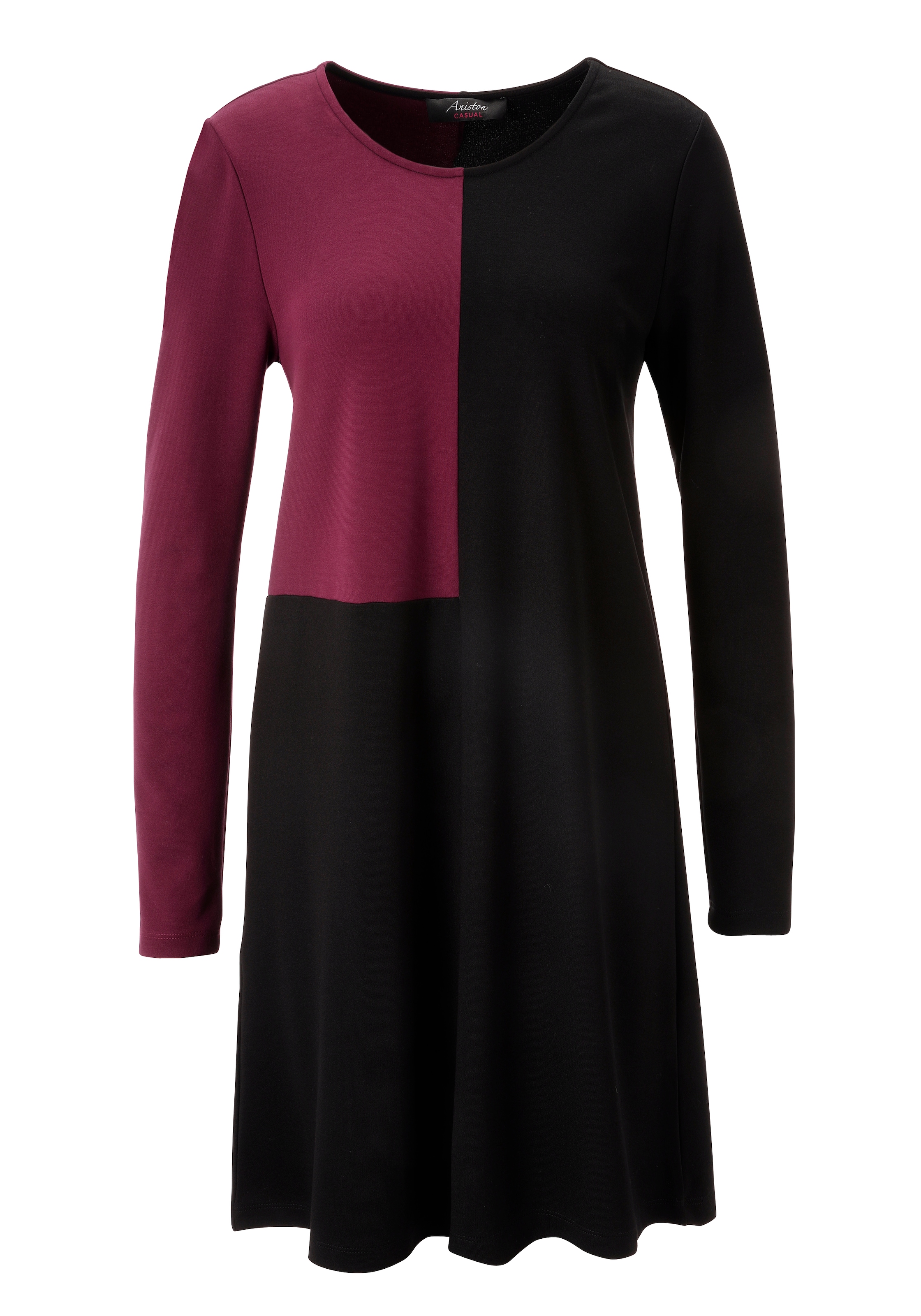 Aniston CASUAL Jerseykleid mir raffiniertem Farbeinsatz