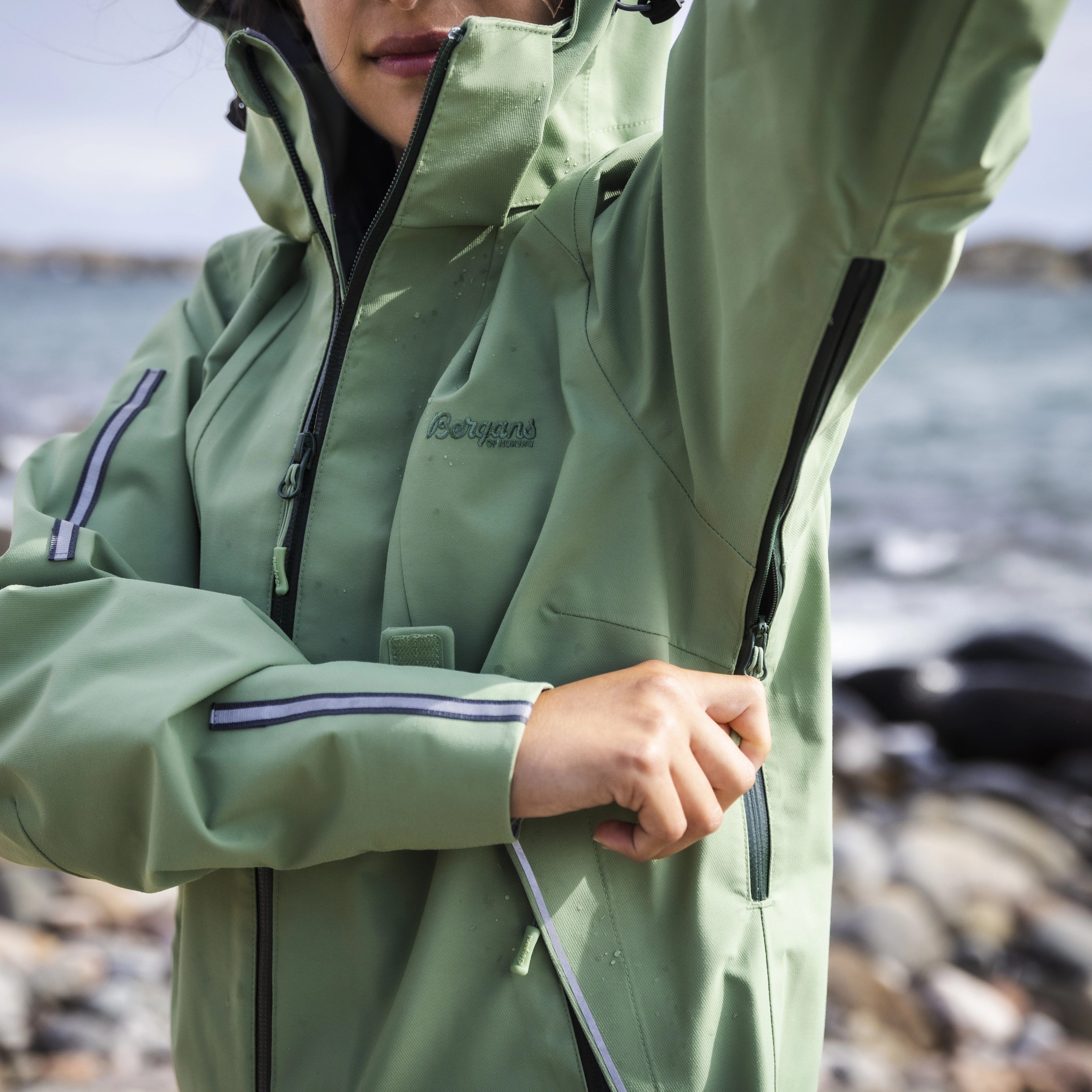 Sjoa 3L Youth Girl Jacket Jade Green