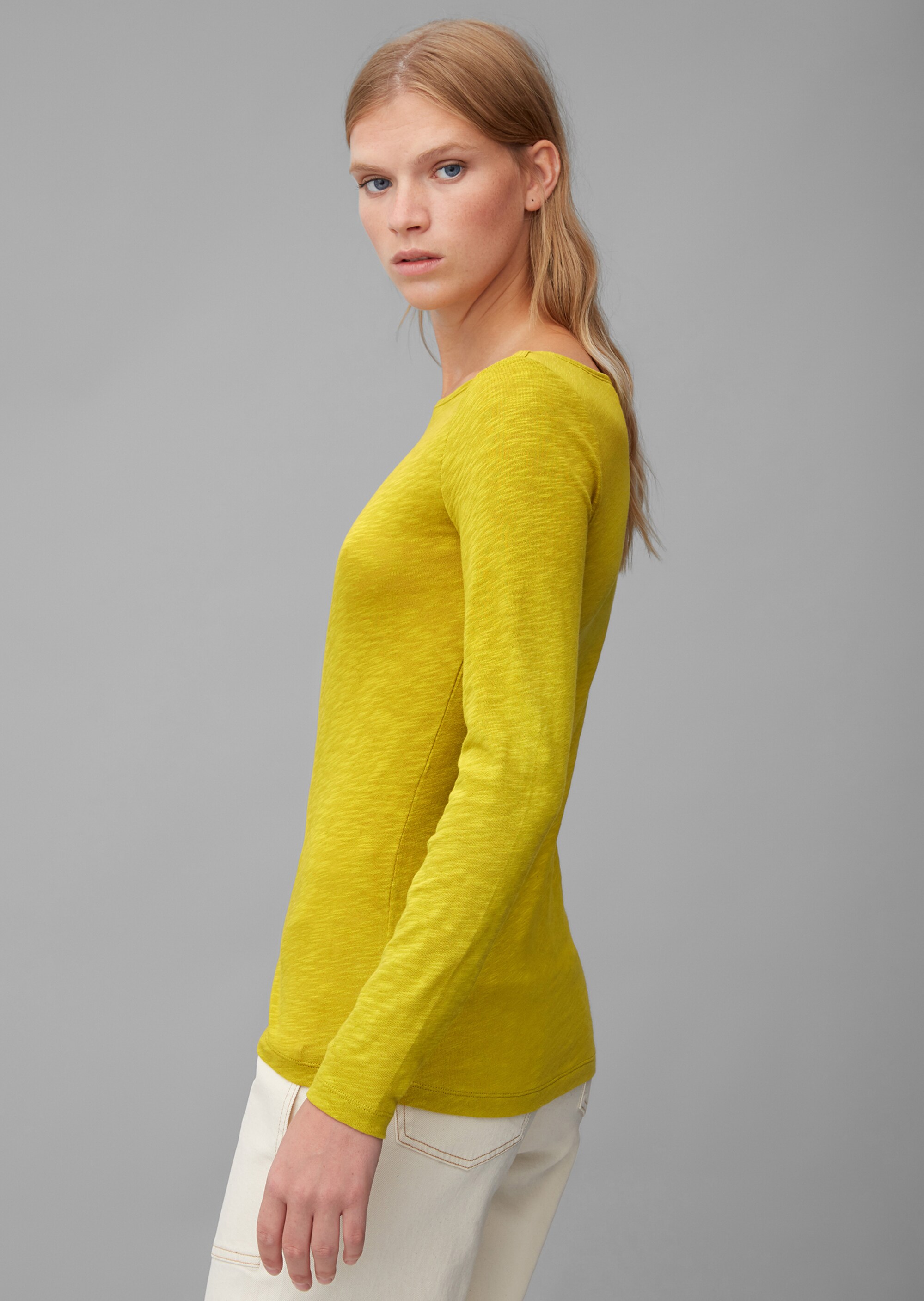 Longsleeve regularaus Slub-Jersey