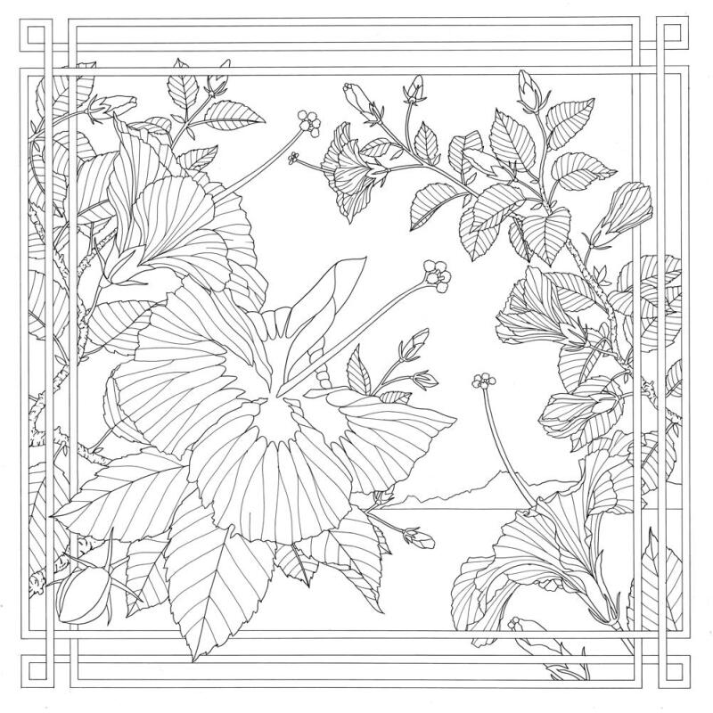 Carré 100% soie - 90x90cm Amaryllis - Blanc