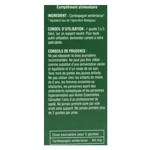 Óleo Essencial de Capim-limão de Java Orgânico NatureSun Aroms 30ml