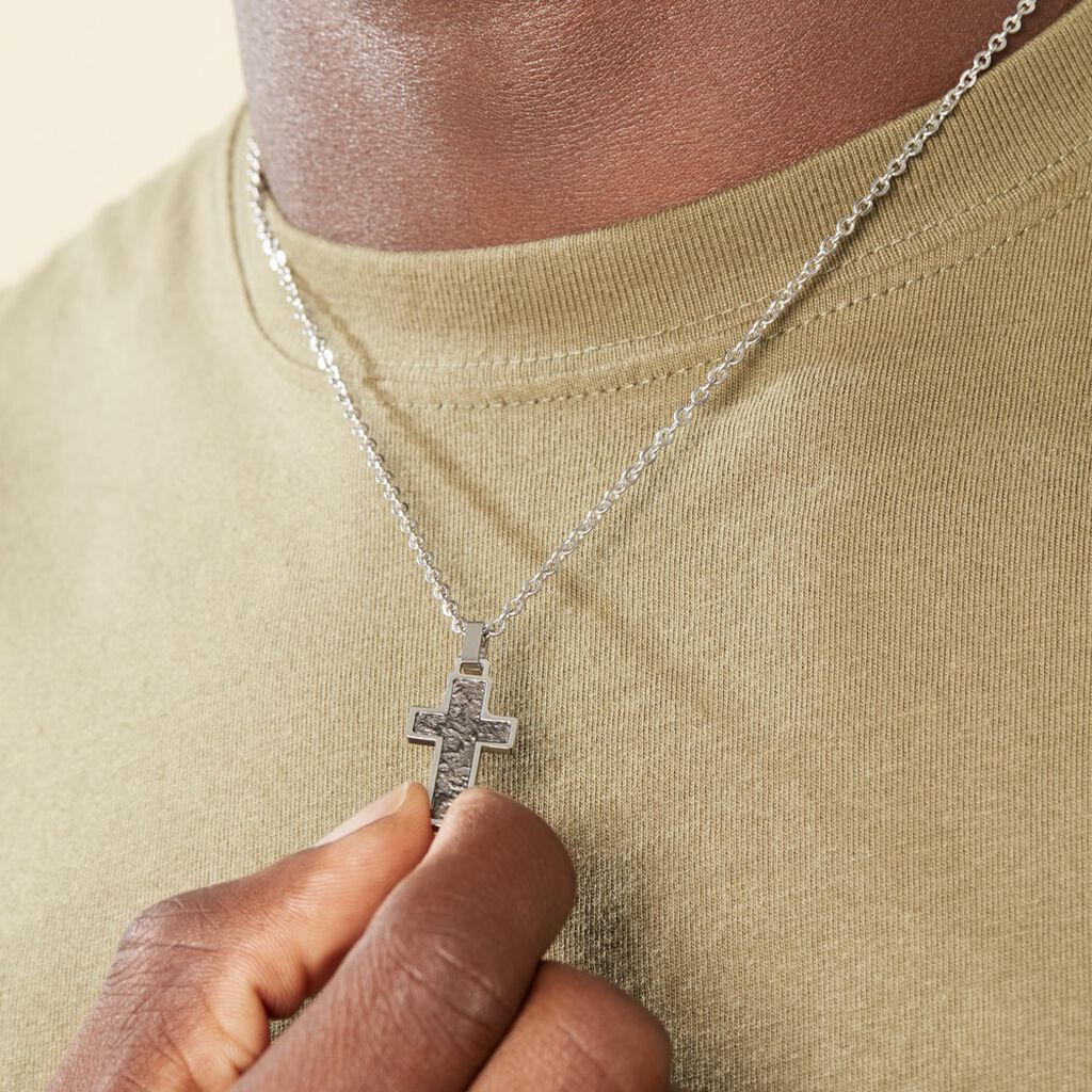 Collier Volcan Acier Blanc