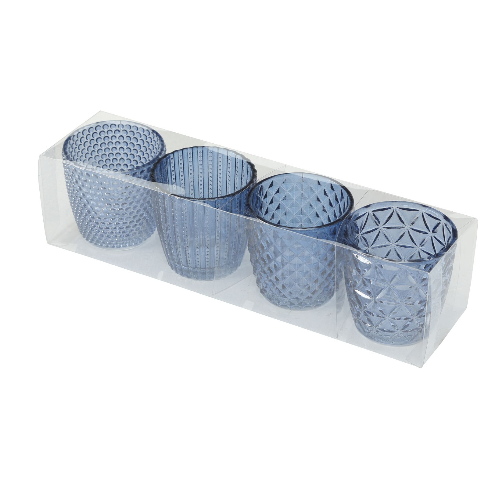 Windlicht MARILU 4er Set blau
