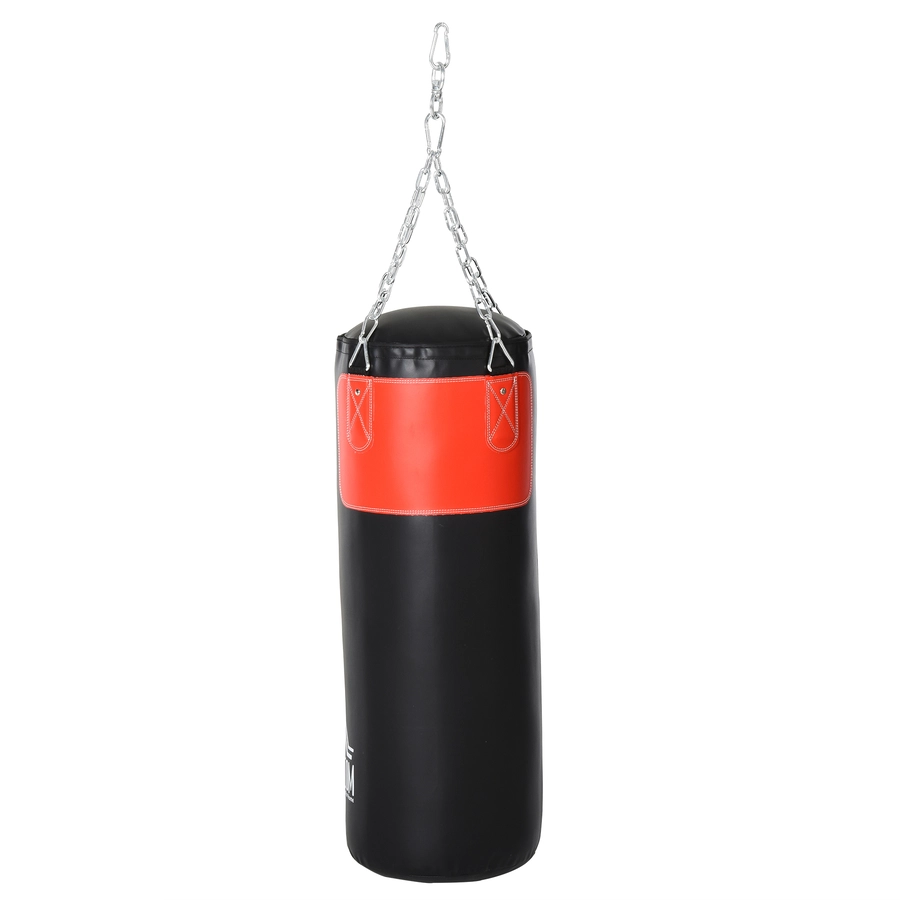 HOMCOM Boxsack mit Boxhandschuhen schwarz, rot