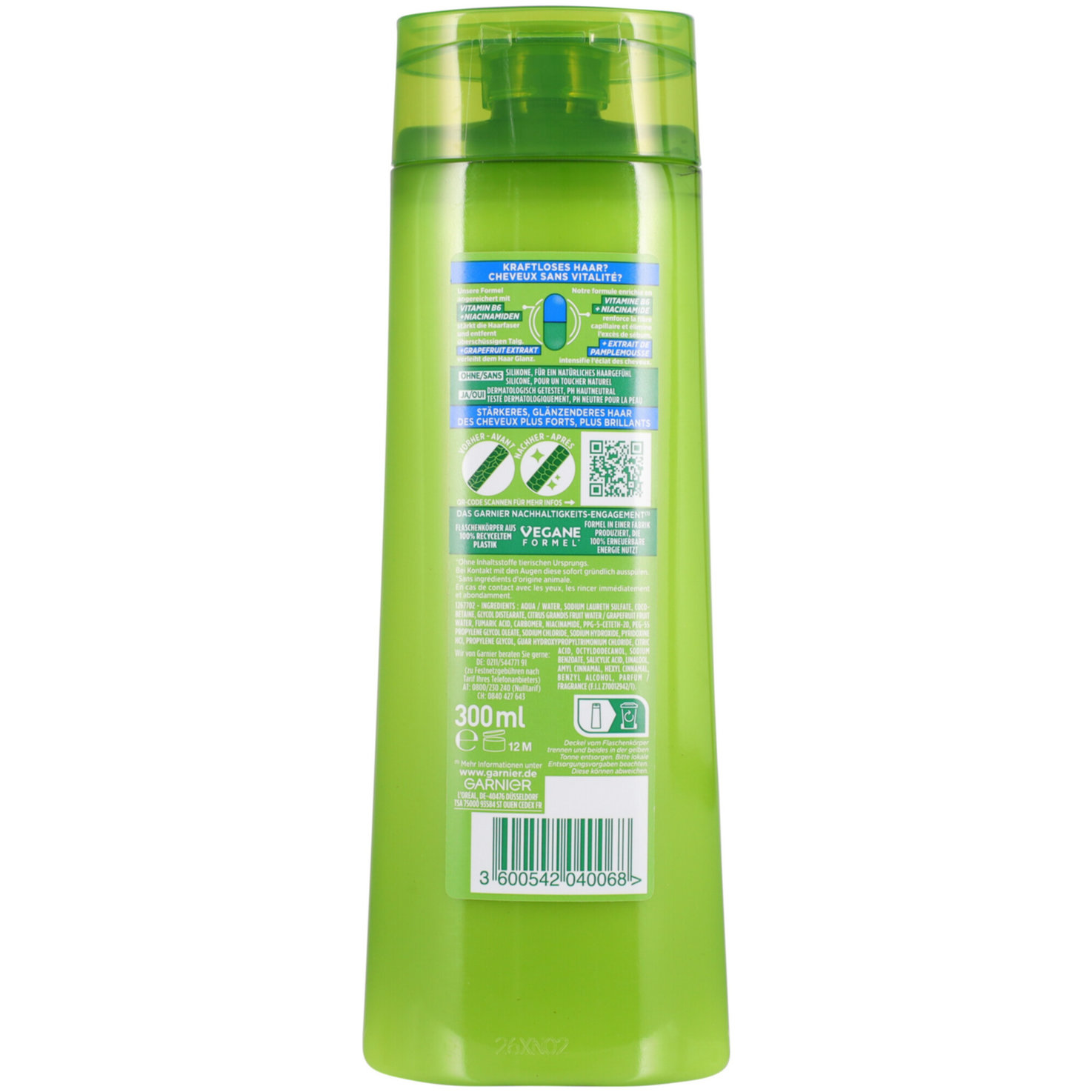 Garnier Fructis Kraft und Glanz kräftigendes Shampoo Grapefruitextrakt