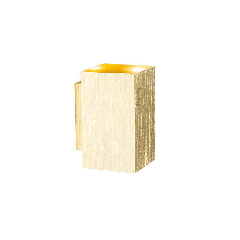 Moderne wandlamp goud vierkant 2-lichts - Sandy