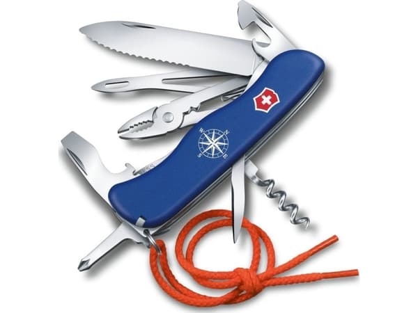Victorinox Skipper, Klappkniv med lås, Multiverktøyskniv, Klipp punkt, Polyamid, Blå, 18 verktøy