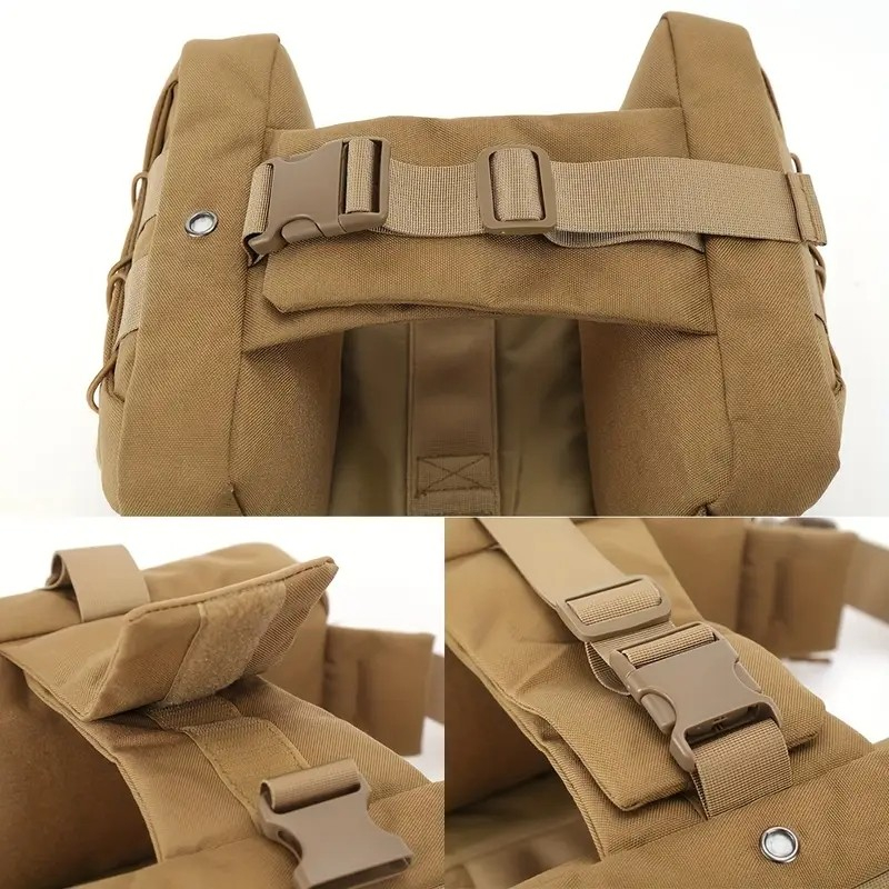 Wasserabweisende Nylon Hunde Weste Outdoor Haustier Rucksack mit Seitentaschen   Haltegriff - Grün