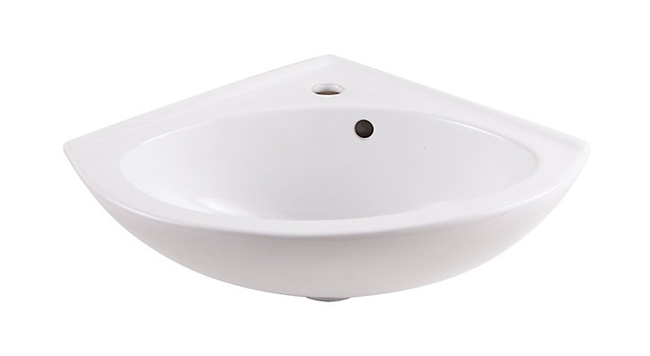 Lave-mains céramique blanc GoodHome Vedi