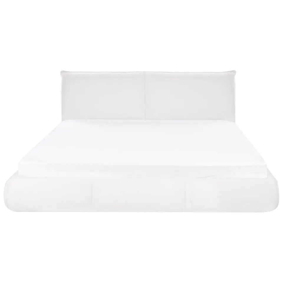 VINAY - Tweepersoonsbed - Wit - 180 x 200 cm - Bouclé