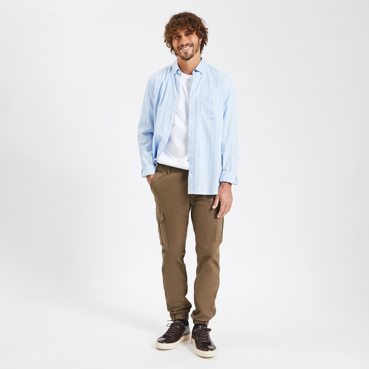 Pantalon cargo Beige