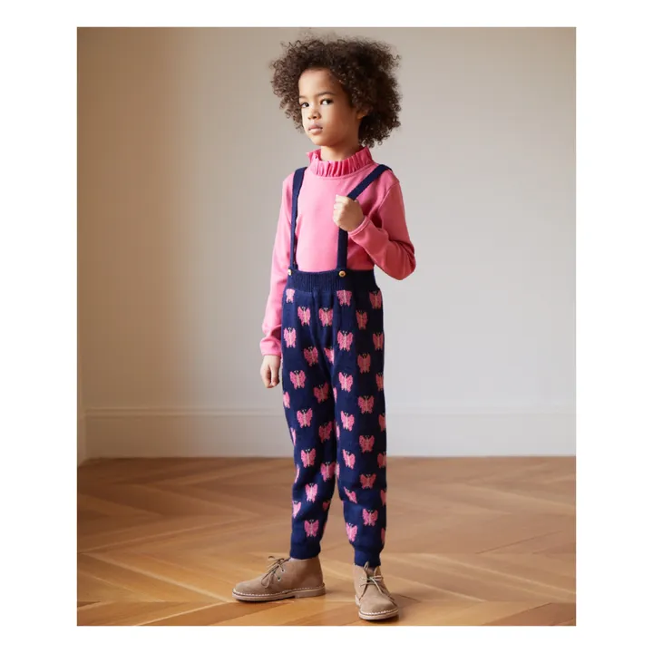 Oeuf NYC Pantalon à Bretelles Baby Alpaga | Bleu marine