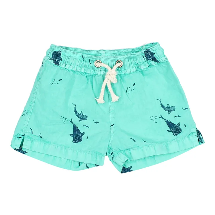 Búho Short de Bain Coton Bio Ocean Bébé | Vert