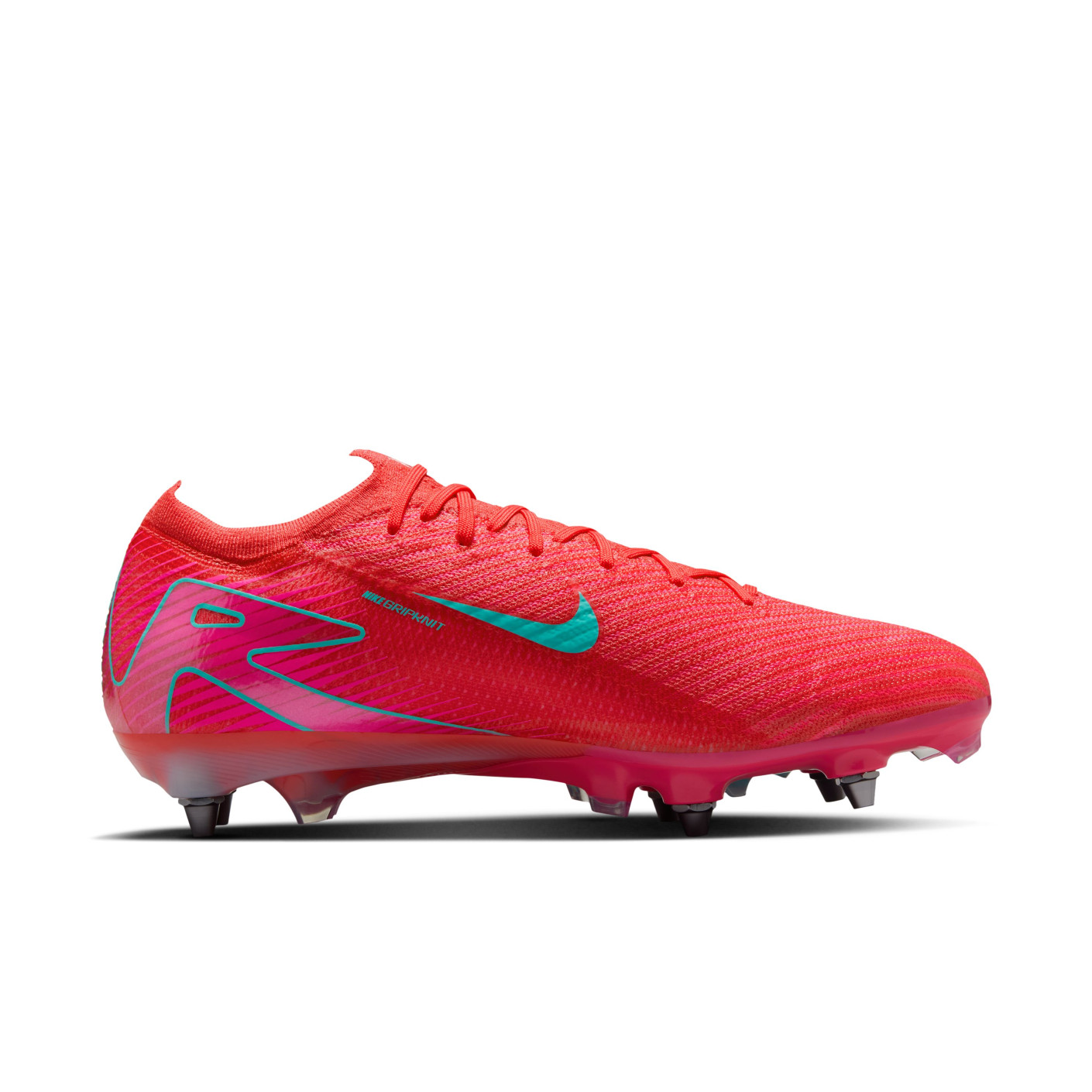 Nike Zoom Mercurial Vapor 16 Elite IJzeren-Nop Voetbalschoenen (SG) Rood Turquoise Roze