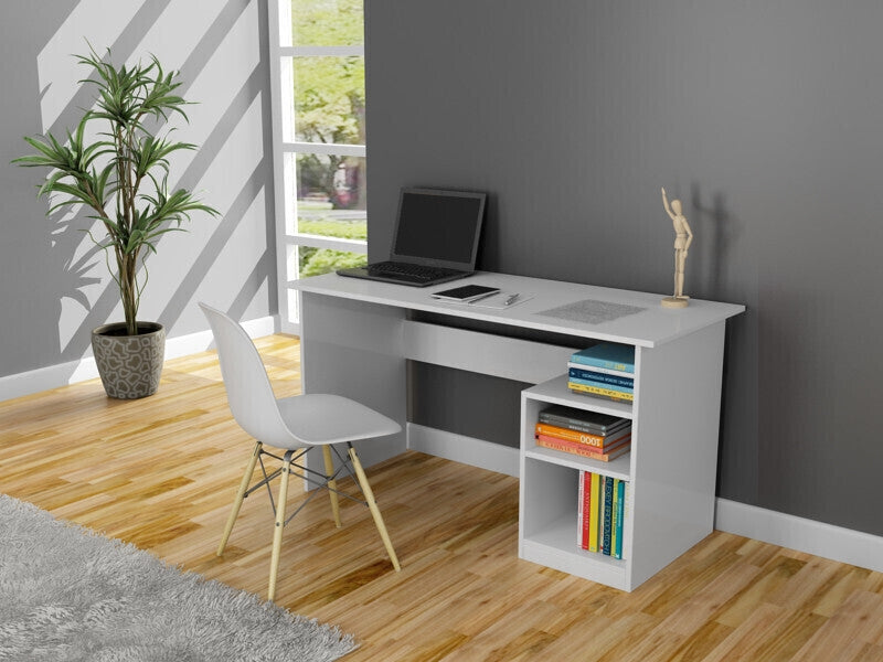 Giga Meubel - Bureau Wit Hout - 120x50x74cm - Bahar