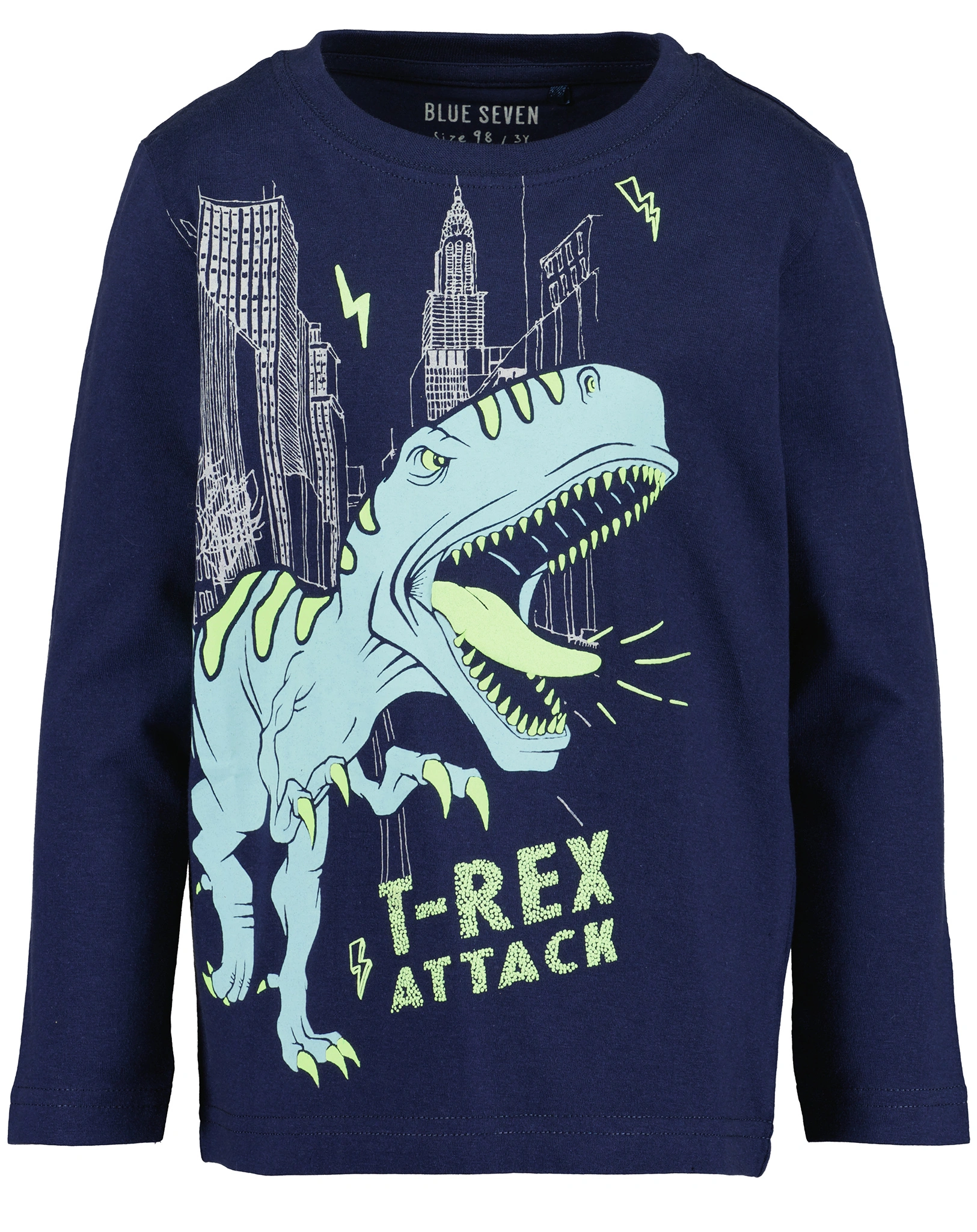 Langarmshirt T-REX ATTACK in ultramarin