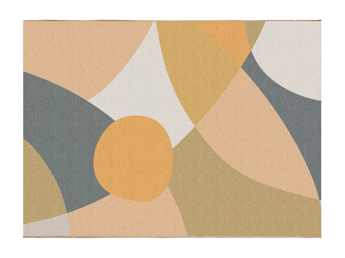 Tapis intérieur ou extérieur design à motifs abstraits - 150 x 200 cm - Multicolore - CREYSSE