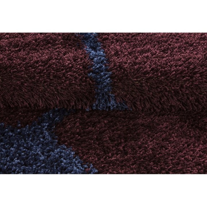 Rond Hoogpolig vloerkleed - Fun Blauw