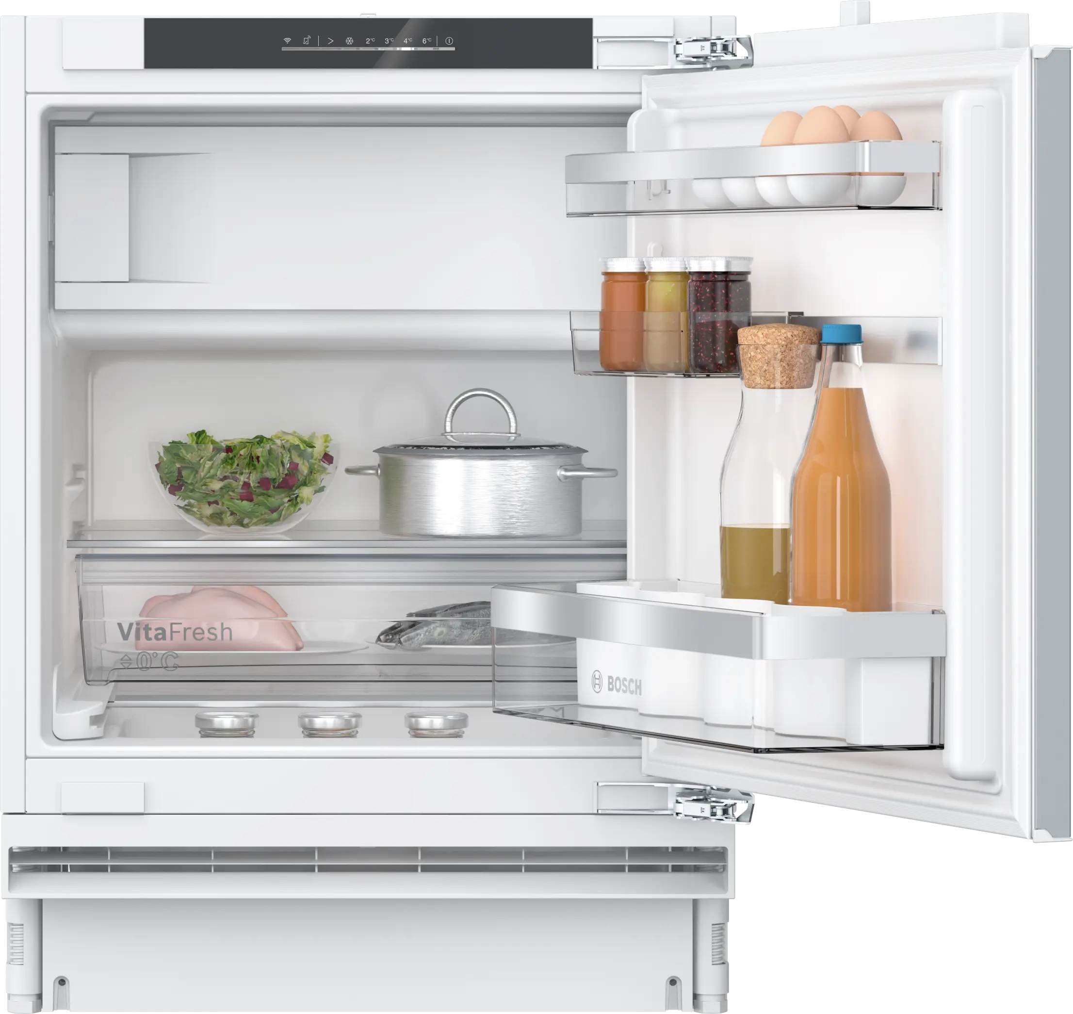 Serie 6 Onderbouw koelkast met vriesvak 82 x 59.8 cm Vlakscharnier met SoftClose