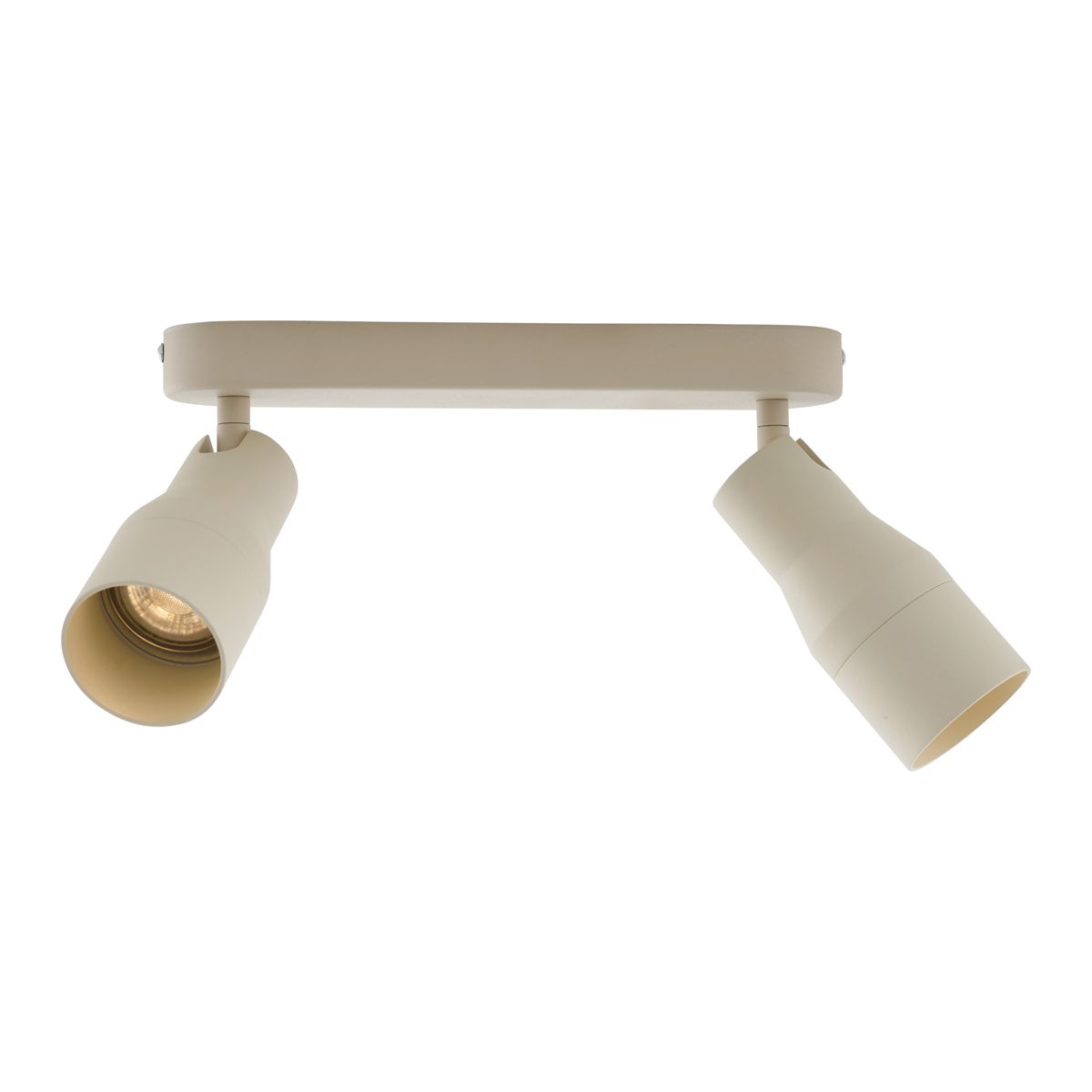 Afgeronde plafondspot beige GU10 50mm 2-lichts - Stanley