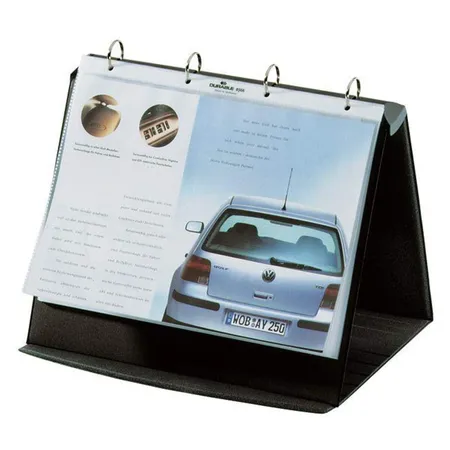 Durable 856739 Tisch-Flipcharts Durastar mit 10 Premium-Prospekthüllen, 265 x 330 mm, basalt