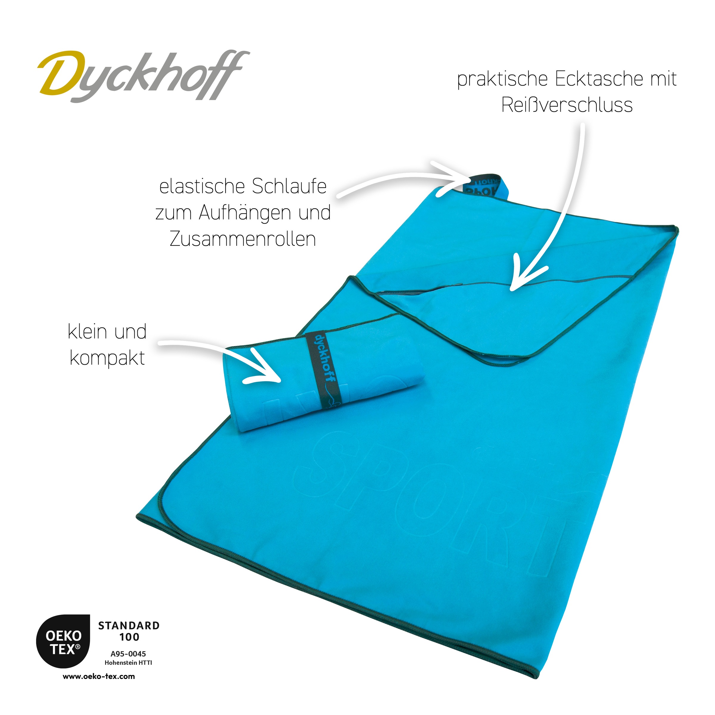 Dyckhoff Sporthandtuch »Mikrofaser Sporttuch« auch als 2er Set erhätlich