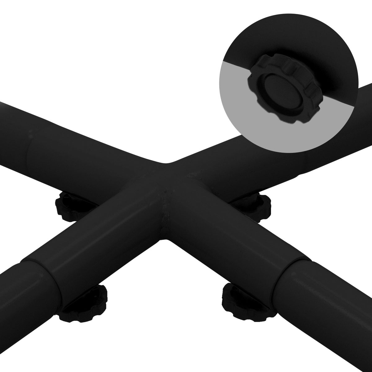 ECD Germany Hangstoelframe Zwart 208 cm, Draagvermogen tot 120 kg, stabiel en veilig, stalen buis, vrijstaand hangstoelframe, metalen frame, hangstoelstandaard, hangende stoelstandaard