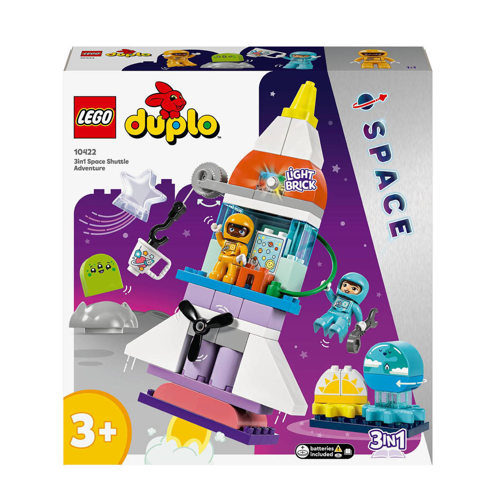 Super leuke Duplo set3-in-1 ruimteavontuur Educatief Speelgoed met Ruimteschip voor Peuters 10422