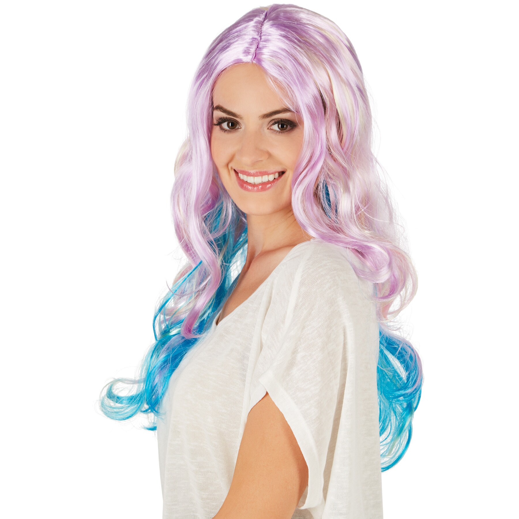 tectake® Frauenperücke Fashion Pastell