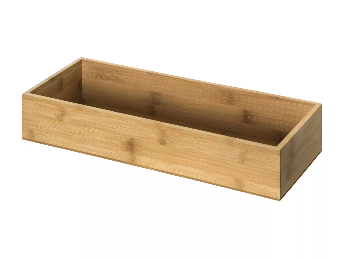 Organiseur de cuisine 3 rangements superposables et coulissants en Bambou