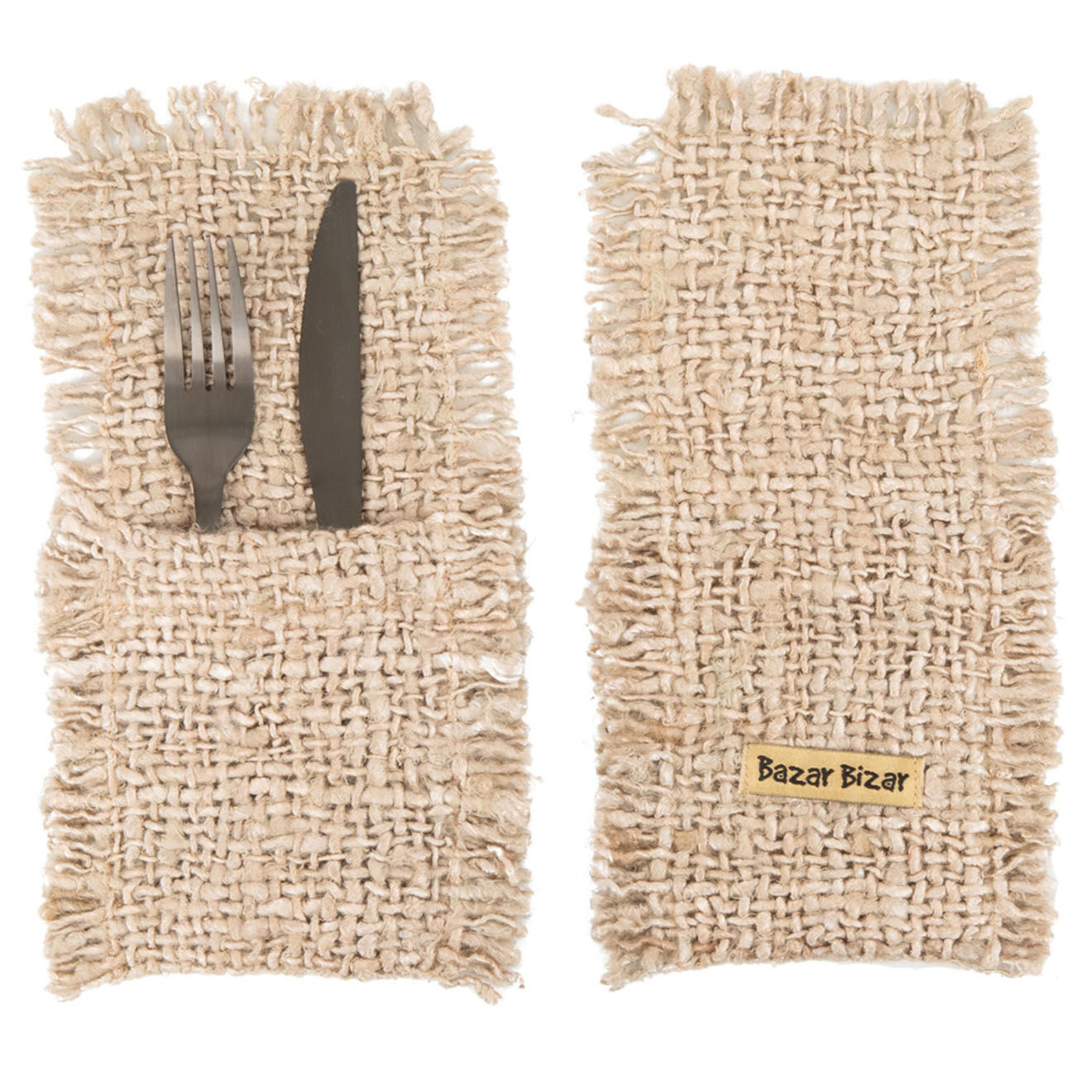 Bazar Bizar 4 Porte-couverts Oh My Gee beige - 13x25 cm