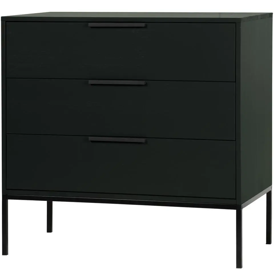 WOOOD Adam Ladekast - Grenen - Zwart - 93x94x52