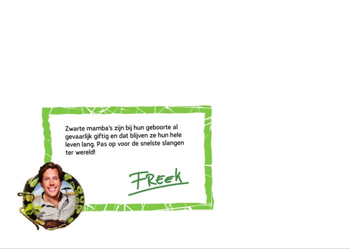 Freek Vonk | Verjaardagskaart | Slang