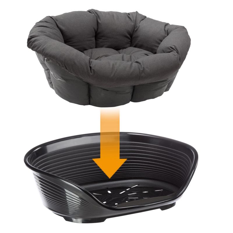 Corbeille Ferplast Siesta Deluxe noire avec housse Sofà, anthracite