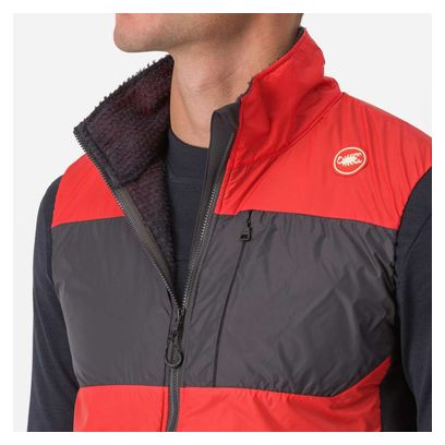 Gilet Sans Manches Coupe Vent Castelli Unlimited Puffy Rouge/Noir