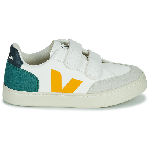 Veja - SMALL V-12 VELCRO - Blanc / Jaune / Vert