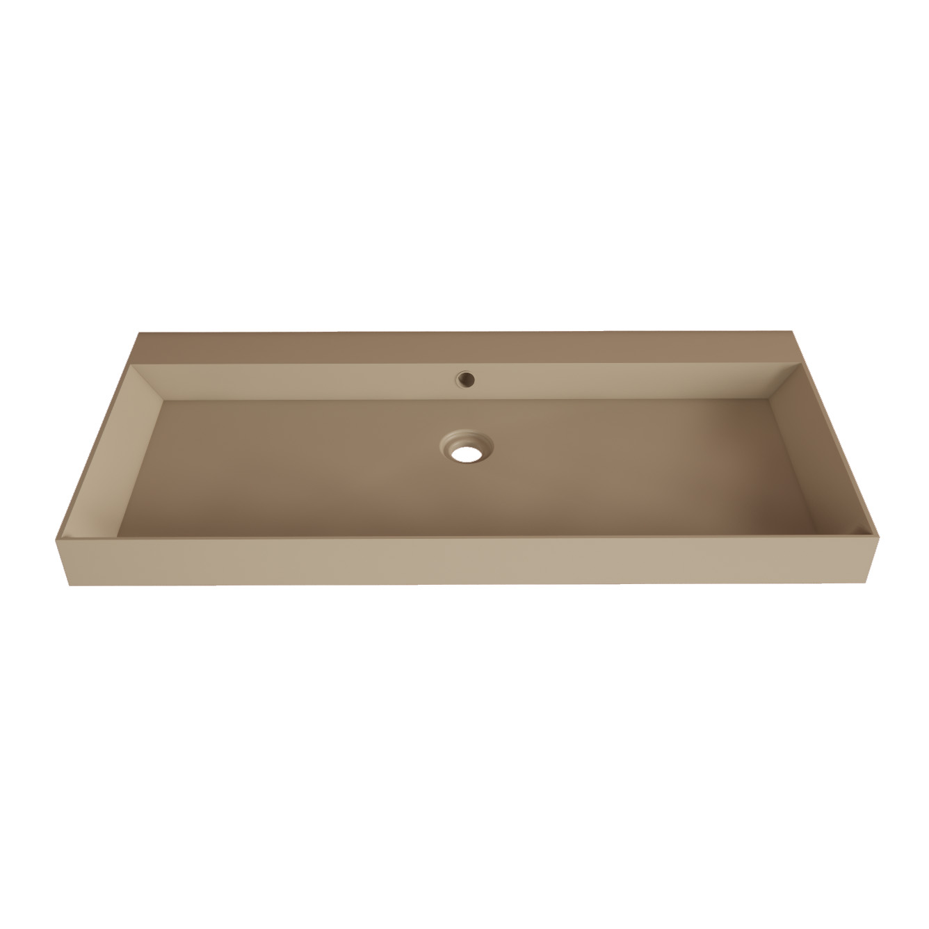 SaniGoods Kolo wastafel 100cm zonder kraangat mat cappuccino