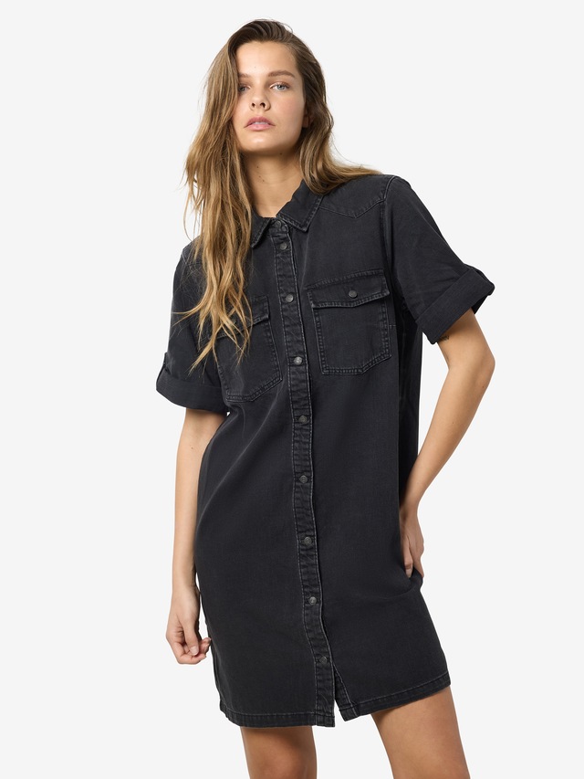 Noisy may Jeanskleid »NMNEW SIGNE S/S DENIM DRESS WG001BL NOOS« Brusttaschen