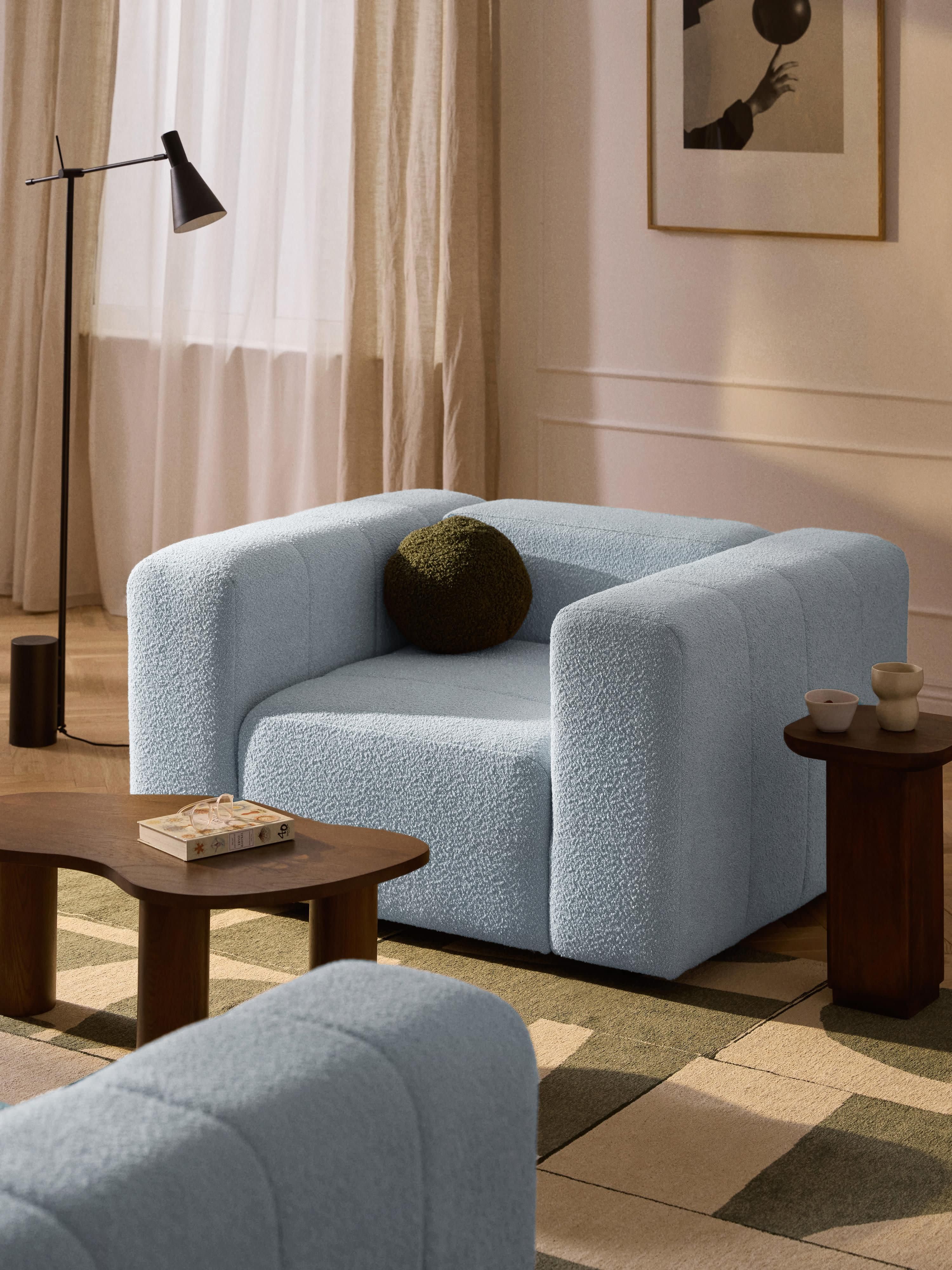 Bouclé loungefauteuil Lena