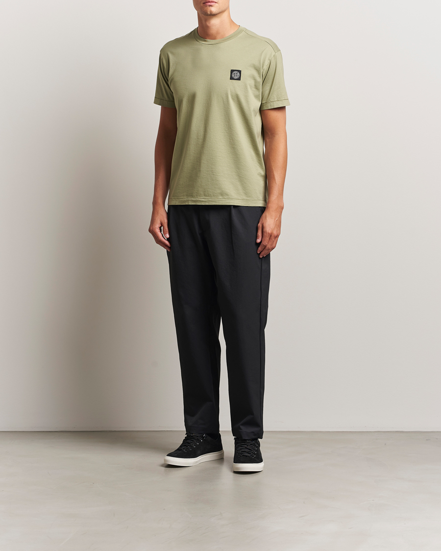 Stone Island Garment Dyed Cotton Jersey T-Shirt Sage