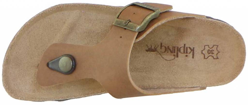 Kipling Teenslippers Cognac