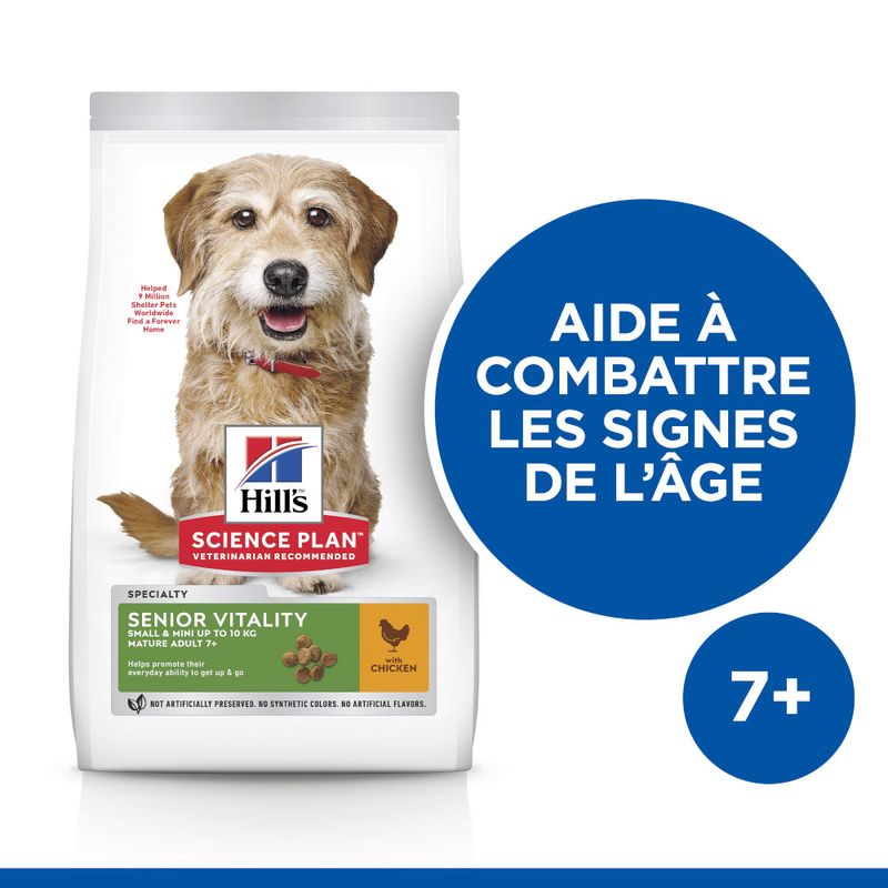 Hill's Science Plan Mature Adult 7+ Senior Vitality Small & Mini au poulet