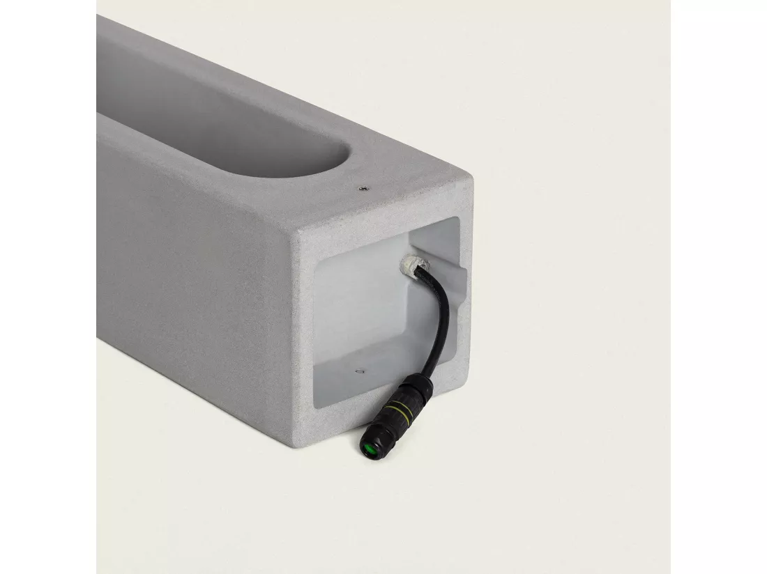 Balise Extérieure LED Dimmable 6W Ciment Sylexa 70 cm Gris Pierre