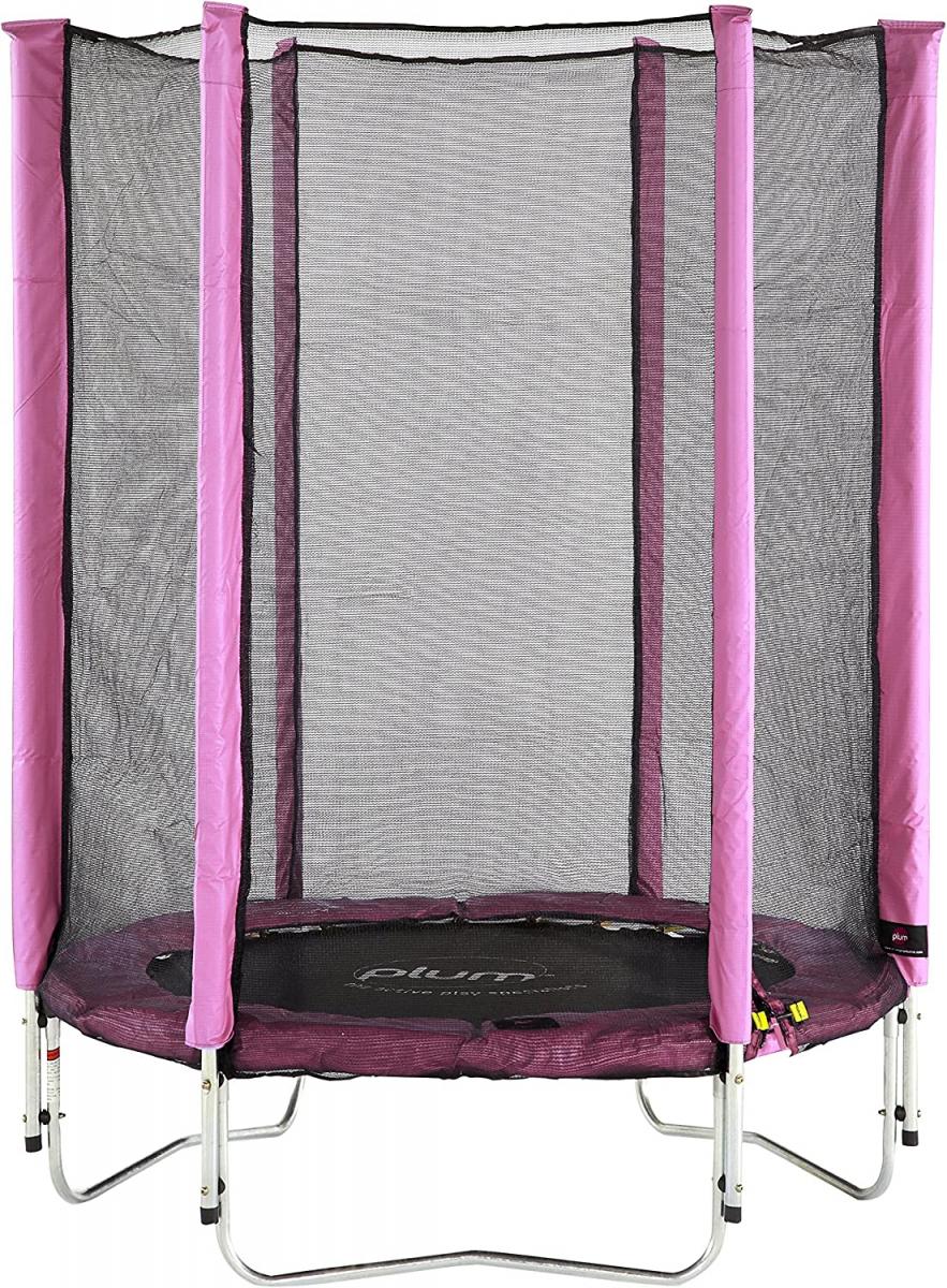 Trampoline rose et filet de sécurité junior de 4,5