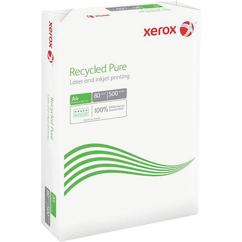 Papier recyclé A4 blanc 80 g Xerox Recycled Pure - Ramette de 500 feuilles - vendu à la palette