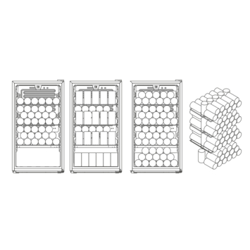 Salora drankkoelkast BCT935B 47, 4 x 44, 7 x 83,1 cm zwart
