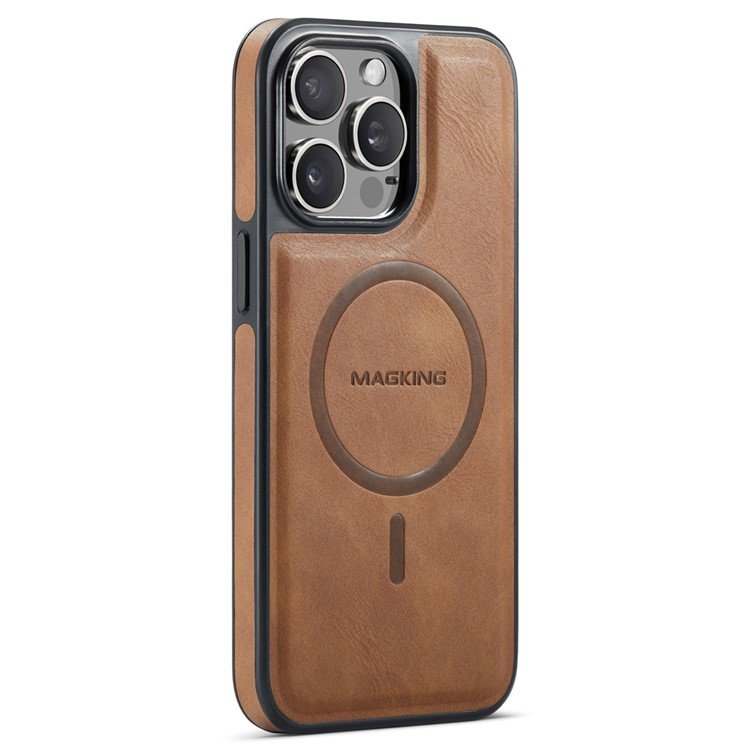 iPhone 16 Pro Max MagSafe Hybrid Leder Case Schutzhülle - Braun