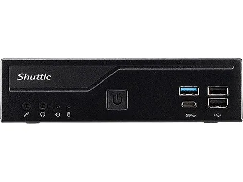 Shuttle XPC slim DH610 - Barebone - Slim-PC LGA1700 sokkel - Intel H610 - uden CPU - RAM 0 GB - Gigabit Ethernet, 2.5 Gigabit Ethernet - sort